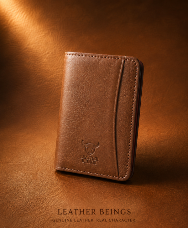 Slim Trifold Wallet for Men, Genuine Leather