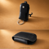 ChatGPT Image Jul 31, 2026, 05_19_57 PM (2)(1) Key Cover for Car & Bike Keys β Snap Button Key Pouch with Key Ring (Navy / Black), Genuine Leather