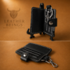 ChatGPT Image Jul 31, 2026, 09_01_07 PM(1)(1) Key Wallet with Pocket Slots, Stainless Steel Hook & Key Ring β Snap Button Keychain Book (Black), Genuine Leather